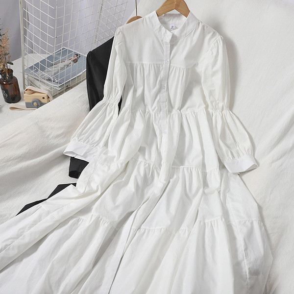 Új modell női hosszú ruha, hosszú ujjal, kerek nyakkivágással