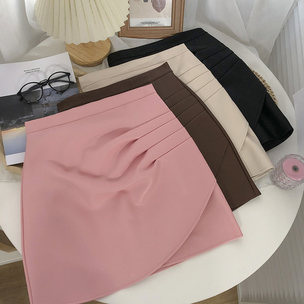 Naiste kõrge vöökohaga seelik ökonahast