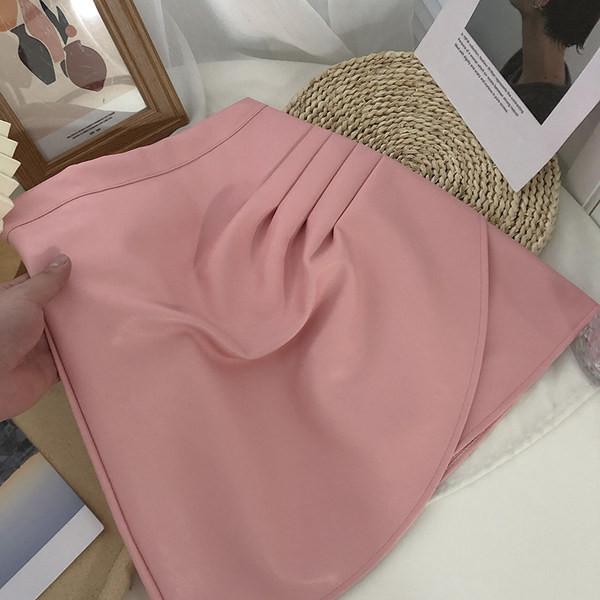 Naiste kõrge vöökohaga seelik ökonahast