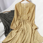 Kandilise kaelusega vabaaja naiste lõikega kleit