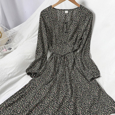 Kandilise kaelusega vabaaja naiste lõikega kleit