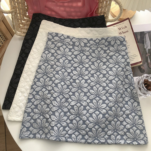 Naiste kõrge vöökohaga A-joone seelik