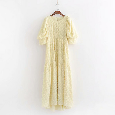 Pikk naiste kleit 3/4 varrukatega laia mudeliga