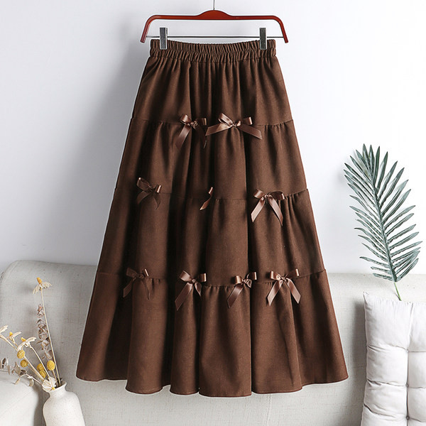 Μακρύ γυναικεία φούστα με κορδέλες