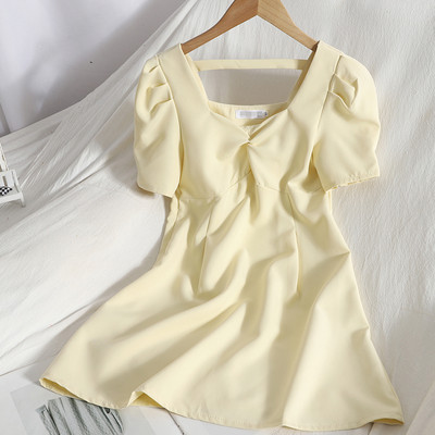 Μοντέρνο γυναικείο κοντό φόρεμα με κοντά μανίκια σε διάφορα χρώματα