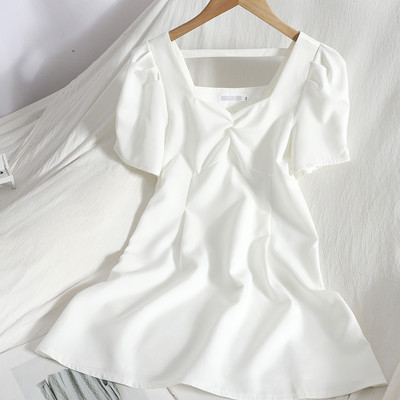 Μοντέρνο γυναικείο κοντό φόρεμα με κοντά μανίκια σε διάφορα χρώματα