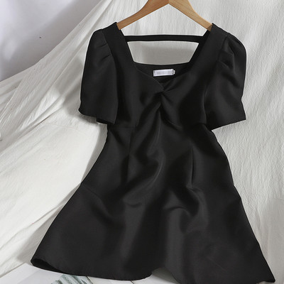 Μοντέρνο γυναικείο κοντό φόρεμα με κοντά μανίκια σε διάφορα χρώματα