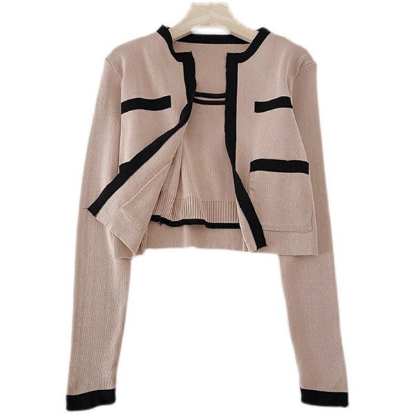 Casual γιλέκο με μακριά μανίκια