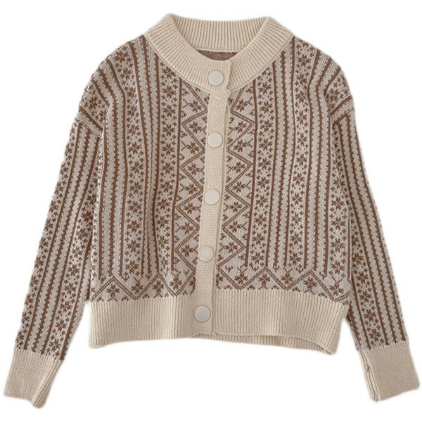 Värviline naiste nööpidega kardigan