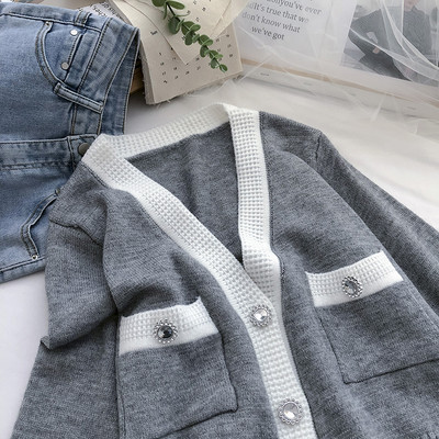 Ženski casual prsluk sa špic izrezom i džepovima