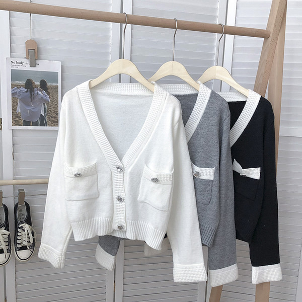 Ženski casual prsluk sa špic izrezom i džepovima