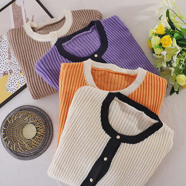 Sügiseks sobiv naiste ovaalse kaelusega kardigan