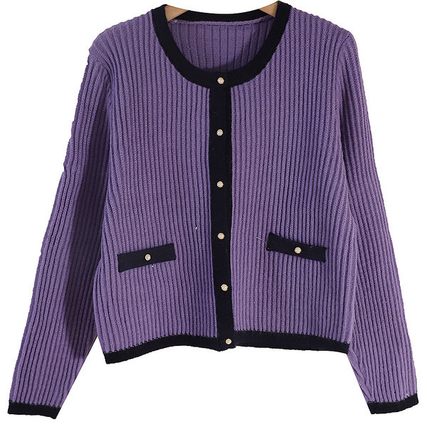 Sügiseks sobiv naiste ovaalse kaelusega kardigan