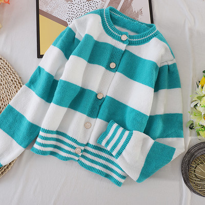 Naiste triibuline kahevärviline nööpidega vest