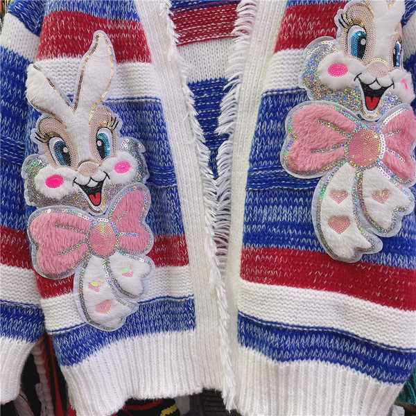 Naiste vabaaja kardigan narmastega ilma kinnituseta