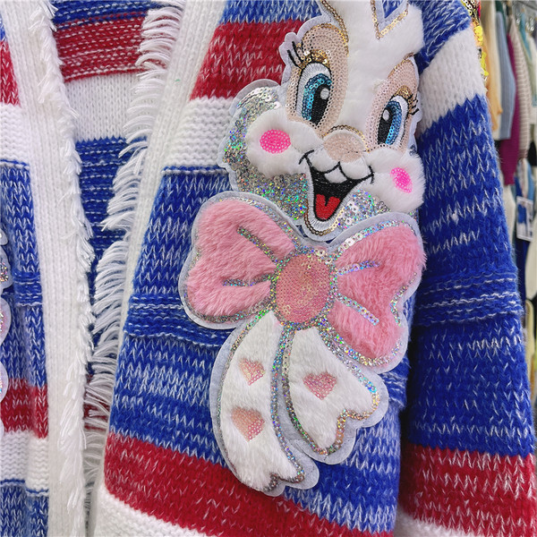 Naiste vabaaja kardigan narmastega ilma kinnituseta