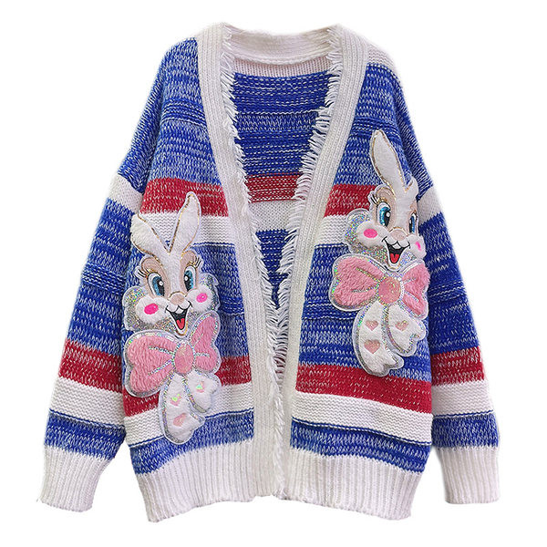 Naiste vabaaja kardigan narmastega ilma kinnituseta