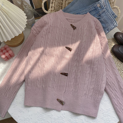 Καθημερινή γυναικεία πλεκτή ζακέτα με κουμπιά