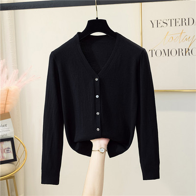 Γυναικεία ζακέτα από λεπτό πλέξιμο με λαιμόκοψη V