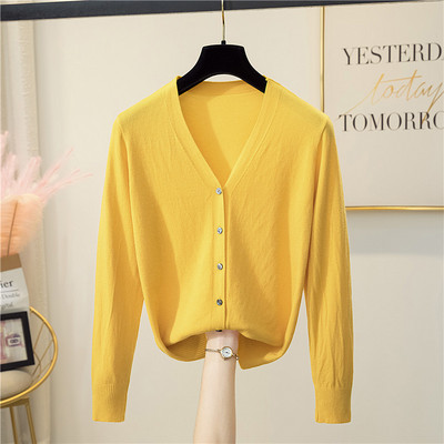 Γυναικεία ζακέτα από λεπτό πλέξιμο με λαιμόκοψη V