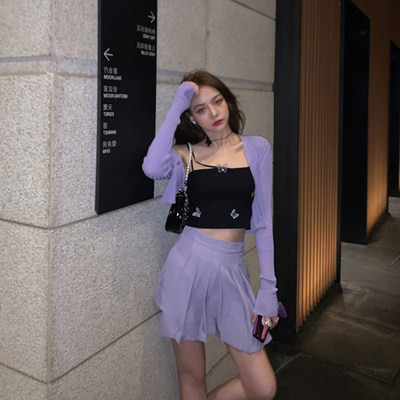 Γυναικεία κοντή ζακέτα με μακριά μανίκια και κουμπιά