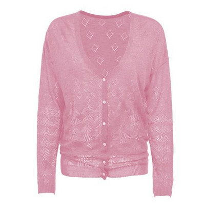 Λεπτή ζακέτα  με spitz λαιμόκοψη και κουμπιά