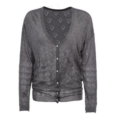 Λεπτή ζακέτα  με spitz λαιμόκοψη και κουμπιά