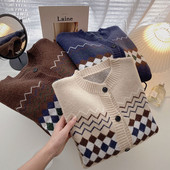 Retro stiilis naiste nööpidega kardigan