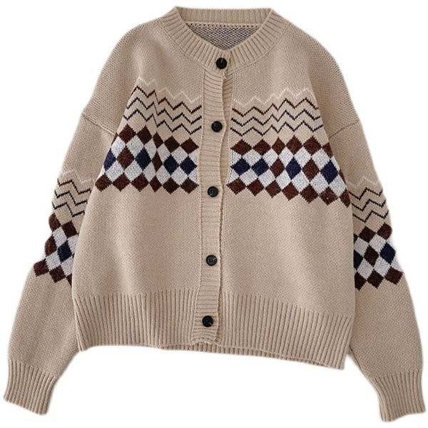 Retro stiilis naiste nööpidega kardigan