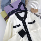 Naiste vabaaja kardigan nööpide ja taskutega