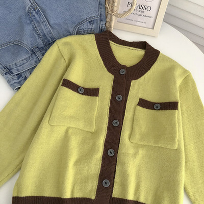 Naiste vabaaja kardigan nööpide ja taskutega