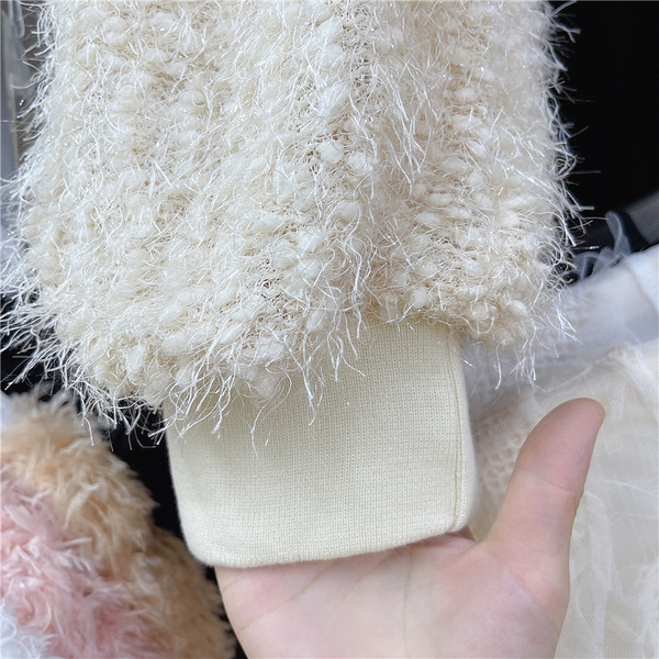 Γυναικεία φθινόπωρο -χειμώνας ζακέτα με λαιμόκοψη spitz - δύο χρώματα