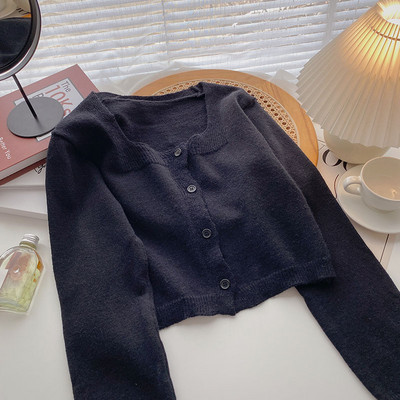 Casual γυναικεία ζακέτα με τετράγωνο λαιμόκοψη