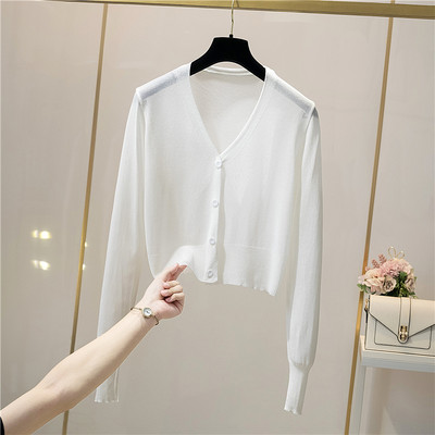 Ležerni kardigan s V-izrezom i gumbima za žene