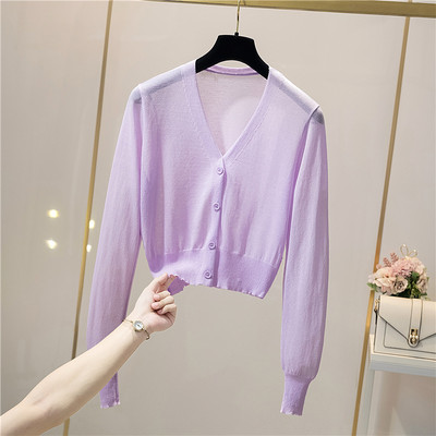 Ležerni kardigan s V-izrezom i gumbima za žene