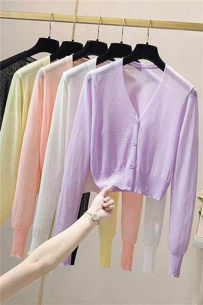 Ležerni kardigan s V-izrezom i gumbima za žene