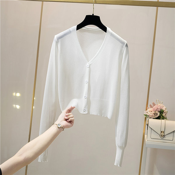 Ležerni kardigan s V-izrezom i gumbima za žene