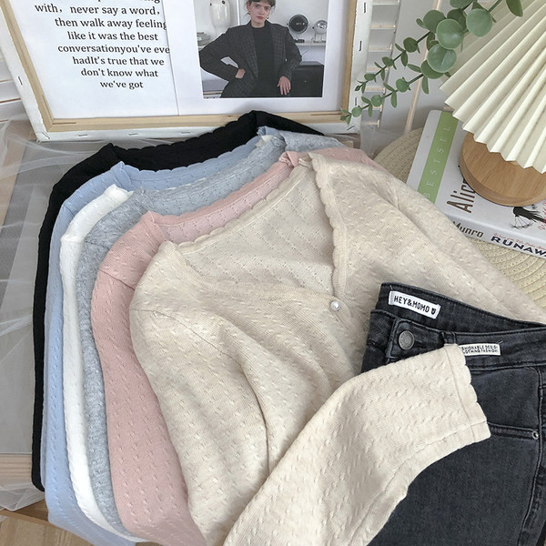 Vabaaja naiste vest pärlite ja spitsikaelusega