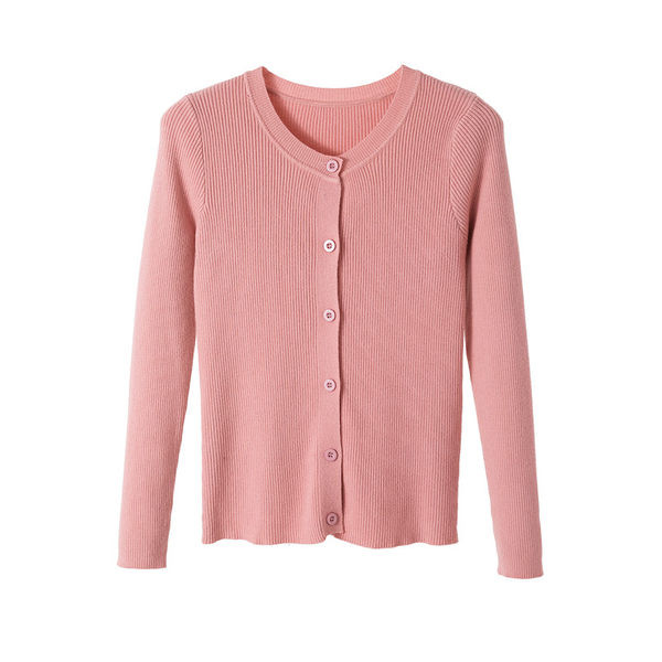 Γυναικεία ζακέτα λεπτό πλέξιμο με οβάλ λαιμόκοψη και κουμπιά