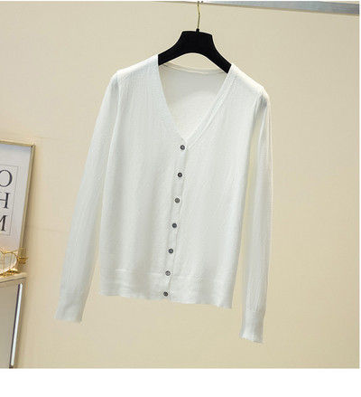 Naiste V-kaelusega kardigan tavaline mudel