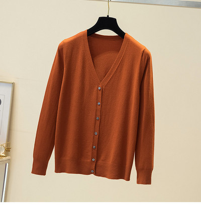 Naiste V-kaelusega kardigan tavaline mudel