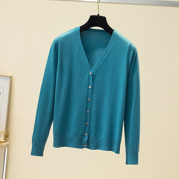 Naiste V-kaelusega kardigan tavaline mudel