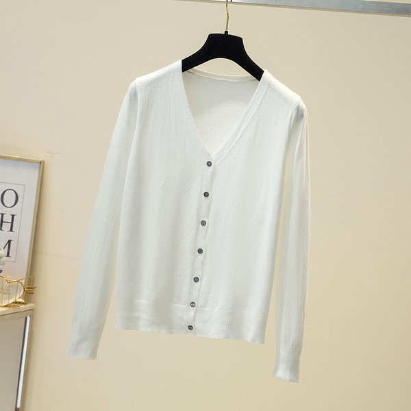 Naiste V-kaelusega kardigan tavaline mudel
