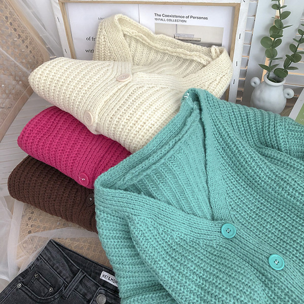 Naiste talvine kootud vest - üks värv