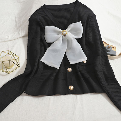 Uut mudelit ümarate nööpide ja paelaga naiste kardigan