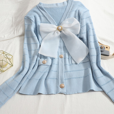 Uut mudelit ümarate nööpide ja paelaga naiste kardigan