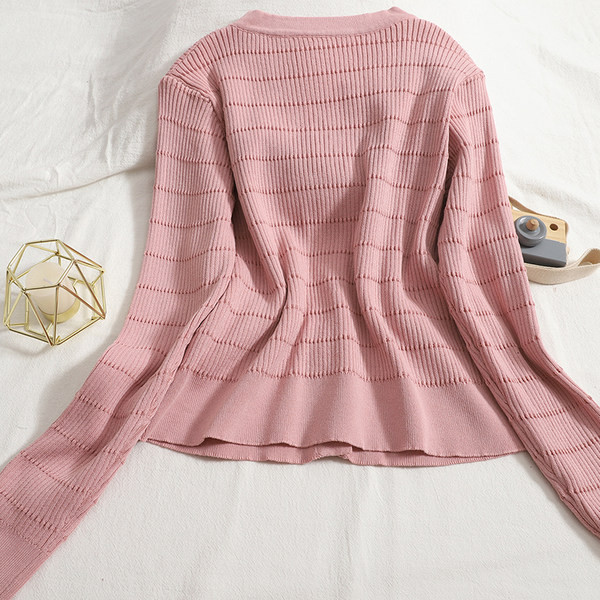 Uut mudelit ümarate nööpide ja paelaga naiste kardigan