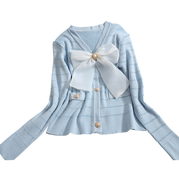 Uut mudelit ümarate nööpide ja paelaga naiste kardigan