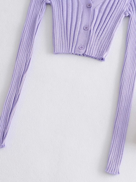 Λεπτή ζακέτα με spitz λαιμόκοψη