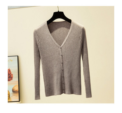 Γυναικεία ζακέτα με κουμπιά και λαιμόκοψη spitz - σε διάφορα χρώματα